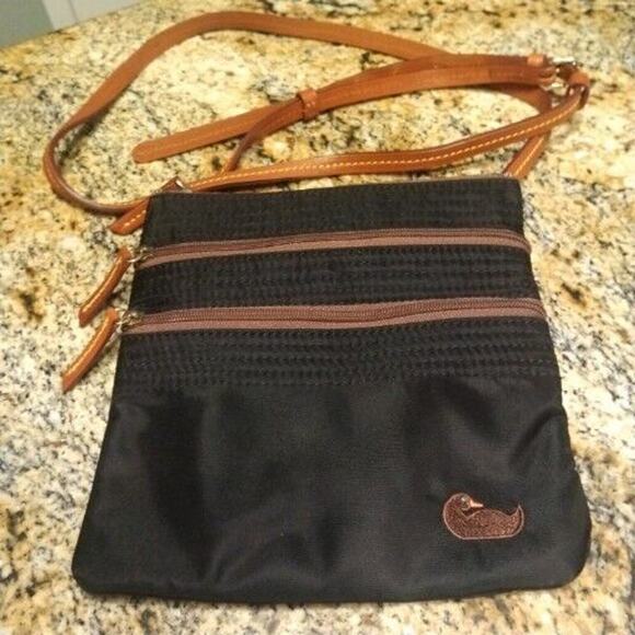 Dooney & Bourke Black Nylon Crossbody Small Mini Shoulder Bag Adjustable - Picture 1 of 14